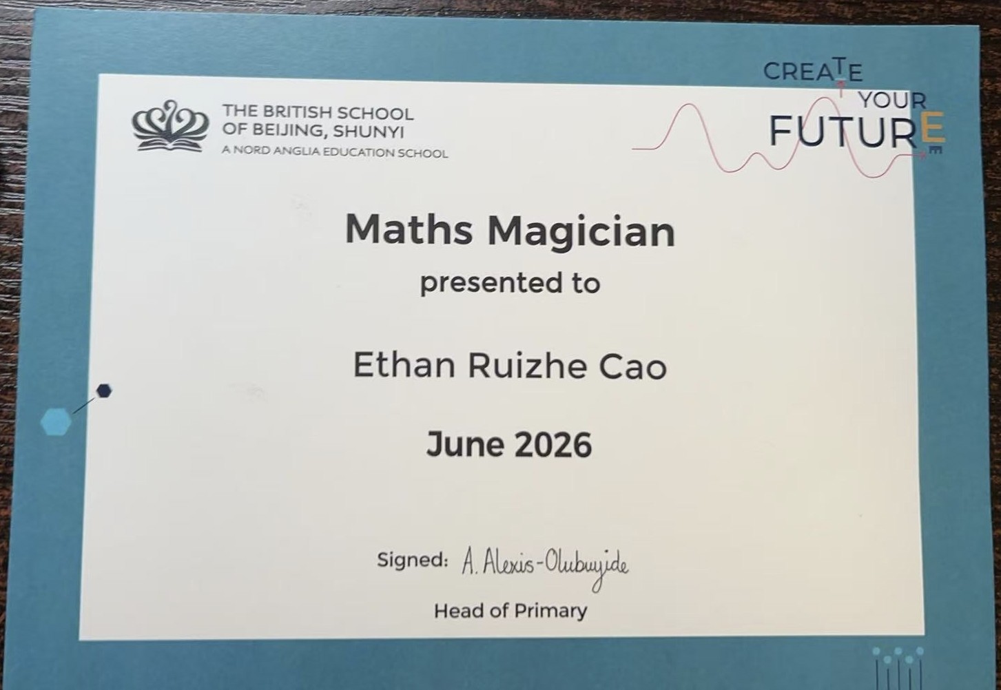 Maths Magician Certificate