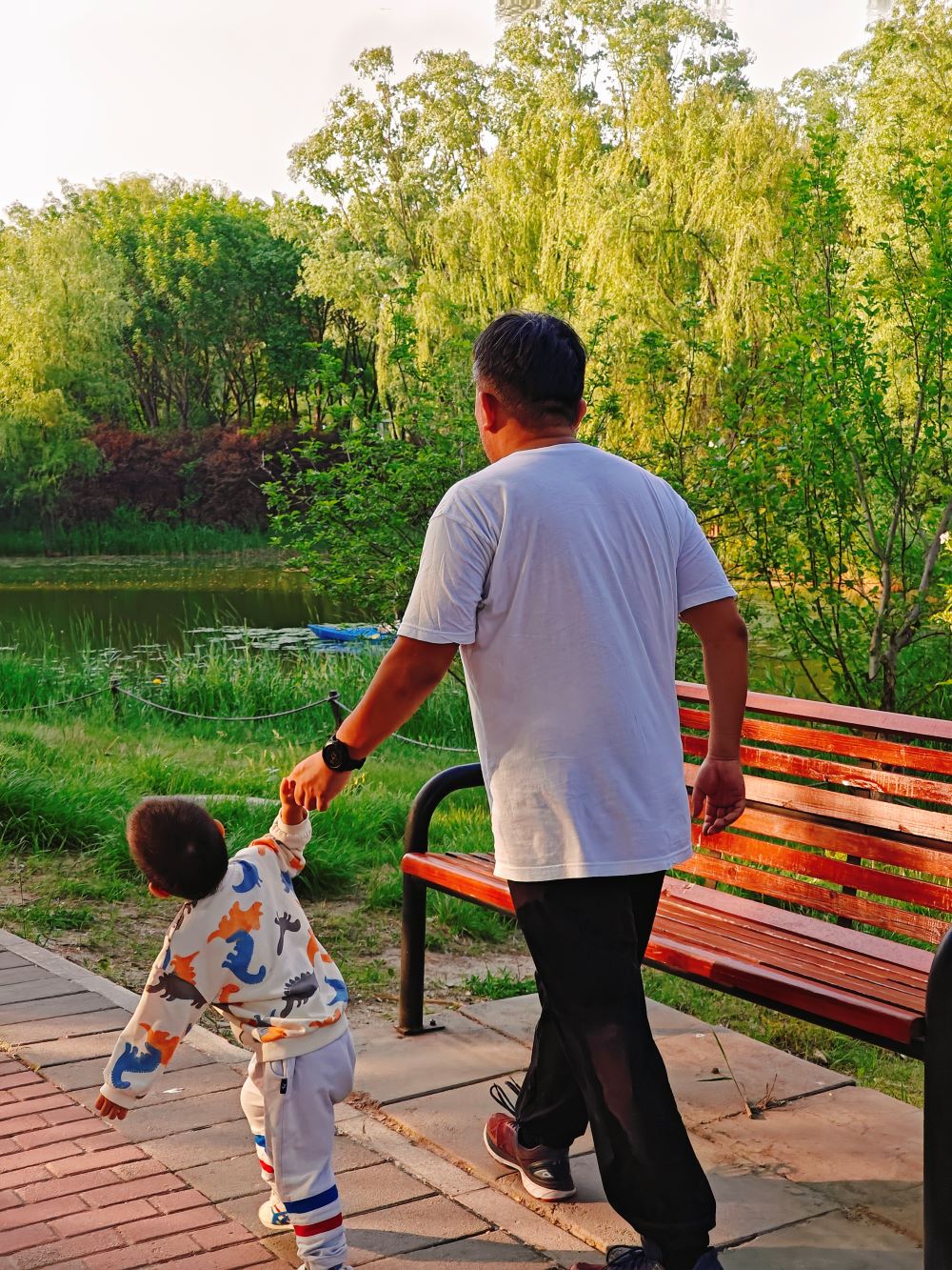 Me and daddy at the park in Beijing